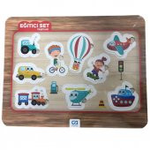 Ca Games Eğitici Set Taşıtlar 9 Parça Frame Puzzle CA.5055 - 1