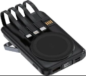 Linktech WF27 Mini Led Ekranlı 10000 mAh Çoklu Kablolu 22.5W Kablosuz Şarjlı Powerbank thumbnail 2