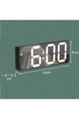 Aynalı Alarm Saat Takvimli Termometre Led Dijital Modern Masa Saati - 7