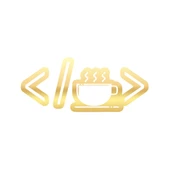 Kod ve Kahve Sticker 17x17 Cm Gold - 1