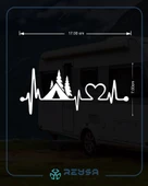 Ritim Kamp Karavan Sticker 17x17 Cm Beyaz thumbnail 2