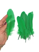 Yeşil Tüy El İşi Tüyleri, Okul Öncesi Etkinlik Tüy 10 Lu - 1 Paket - 1