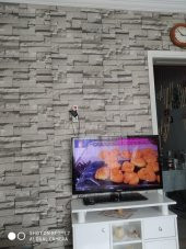 Renkli Duvarlar 10 Adet 70-77cm Taş Desen Yapışkanlı Duvar Kağıdı Panel NW116 - 4