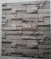 Renkli Duvarlar 10 Adet 70-77cm Taş Desen Yapışkanlı Duvar Kağıdı Panel NW116 - 5