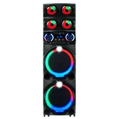 GD-2126 Dijital LED Göstergeli FM Radyolu Mikrofonlu RGB TWS Çift 12 inç Stereo Bass Kablosuz Karaoke Hoparlör - 9