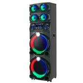 GD-2126 Dijital LED Göstergeli FM Radyolu Mikrofonlu RGB TWS Çift 12 inç Stereo Bass Kablosuz Karaoke Hoparlör - 2