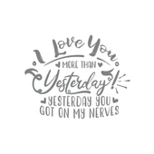 I love You Sticker 17x17 Cm Gri - 1