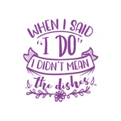 When I said ı Do Sticker 17x17 Cm Mor - 1