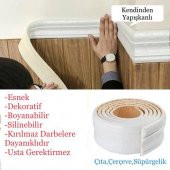 Renkli Duvarlar 4 Adet 8 cm-115 cm Beyaz Motifli Yapışkanlı Çıta Motifwhite - 2