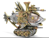 Steampunk Polyester Tasarım Balık Figürü - 1