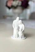 Aşk ve Birlik Temalı Aile Heykeli - Dekoratif Anneler Günü Babalar Günü Hediyesi (10x7 cm) - 2