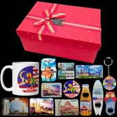 Malezya Hediye Kutusu 10 Parça Kupa Magnet Anahtarlık Kutu thumbnail 2