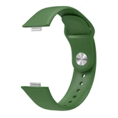 Huawei Watch Fit 4 Fit 4 Pro İle Uyumlu PureLux Tam Uyumlu Yumuşak Soft Silikon Kordon  Haki thumbnail 3