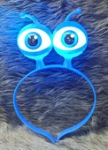 Led Işıklı & Pilli Uzaylı Göz Parti Tacı Mavi Renk - 1