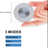 Işıklı Yapışkanlı Bardak Altı Aparatı Ledli 3 Modlu - 3