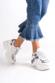 Tong82 Gizli Topuk Beyaz Kadın Spor Ayakkabı   C-4 - 1