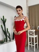Mıng Çiçek Detaylı Elbise - 3