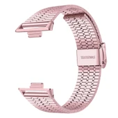 Huawei Watch Fit 4 Fit 4 Pro İle Uyumlu Lux Correa Paslanmaz Ayarlanabilir Metal Tokalı Kordon  Pembe - 3