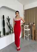 Mıng Çiçek Detaylı Elbise - 4