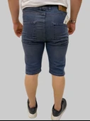 Erkek Sers Denim Pamuklu Slim Fit Füme Kot Kapri - 3