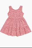 Çiçekli Kız Çocuk Elbise thumbnail 3