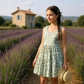 Çiçekli Kız Çocuk Elbise thumbnail 1