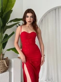 Stor Gül Detaylı Elbise - 1
