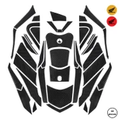 Honda PCX 125 2025 ile Uyumlu Kaydırmaz 6D Karbon 44 Parça Tank Pad Seti GC40 thumbnail 1