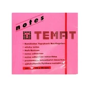 Temat Yapışkanlı Not Kağıdı 75x75 Fosforlu Pembe - 1
