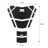 Aprilia RS 457 ile Uyumlu Kaydırmaz 6D Karbon Tank Pad GC11 thumbnail 2