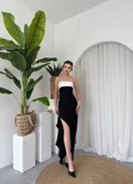 Terk Yırtmaç Detaylı Elbise - 8