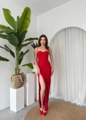 Stor Gül Detaylı Elbise - 8