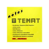 Temat Yapışkanlı Not Kağıdı 75x75 Fosforlu Sarı 12'li Paket - 1