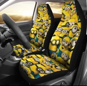 Minions Figürlü Oto Koltuk Kılıfı Ön ve Arka Set, Şık ve Renkli - 1