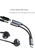 Samsung Xiaomi Uyumlu Type-c Kulaklık Çevirici Şarj Dönüştürücü Örgü Kablo Bluetooth Gerektirmez - 7