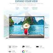 ARZOPA 15.6" IPS S1 60Hz USB-C/mHDMI Multimedya Taşınabilir Monitör (1920 X 1080) - 2