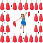 KIRMIZI GÖSTERİ PONPONLARI 12 ÇİFT - 1