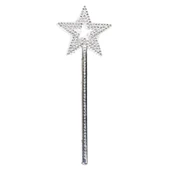 Yıldız Model Peri Asası Melek Asası Prenses Asası Metalize Gümüş Renk - 1