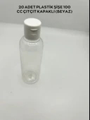 20 ADET PLASTİK ŞİŞE 100 CC / 250 CC / 350 CC ÇITÇIT KAPAKLI  BEYAZ - 2