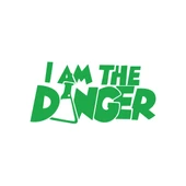 I am Danger Sticker 17x17 Cm Yeşil - 1