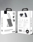 Coverzone Magsafe Uyumlu Powerbank PD20W Dahili Type-C Kablolu Dijital Göstergeli 10000 mAh Kablosuz Şarj iPhone 16 Uyumlu Güç Bankası CDB001 (Siyah) thumbnail 2