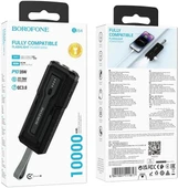 Coverzone Borofone 10000mAh PD20W 22.5W QC3.0 37 Wh Dahili Fener Güç Bankası Powerbank iPhone ile Uyumlu Şarj Seviyesi Led Gösterli Kompak ve Modern Tasarım BJ54 thumbnail 2