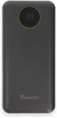 Coverzone Yosonda Led Ekranlı 20000mAh Powerbank 4in1 Dahili Micro USB, Type-C, Lightning ve USB-A kablosu YXD-A67 (Siyah - YXD-A67) - 1