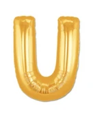U Harf Folyo Balon Altın Renk  40 inç - 1