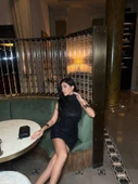 Kadın Pul Payet Kumaş Halter Yaka Mini Elbise - 2