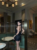 Kadın Pul Payet Kumaş Halter Yaka Mini Elbise - 7
