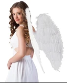 Beyaz Renkli Büyük Boy Melek Kanadı 55x80 cm - 1