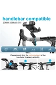 360° Derece Ayarlanabilen Gidon Bağlantılı Bisiklet Motosiklet İçin Abs 4-7.8″ İnç Telefon Tutucu thumbnail 6