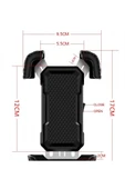 360° Derece Ayarlanabilen Gidon Bağlantılı Bisiklet Motosiklet İçin Abs 4-7.8″ İnç Telefon Tutucu thumbnail 7