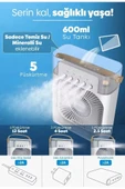 Taşınabilir Işıklı 5 Spreyli Vantilatör Buzlu Buharlı Vantilatör Mini Fan Nemlendirici - 2
